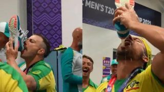 Mathew Wade, Marcus Stoinis Reproduce F1 Star Daniel Ricciardo's 'Shoey' Celebration After Australia's Maiden T20 World Cup Title Win | WATCH VIDEO